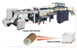 Máquina cortadora transversal de papel computarizada servo ac
